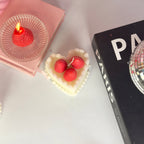 Heart Cake Candle with toppings🍰