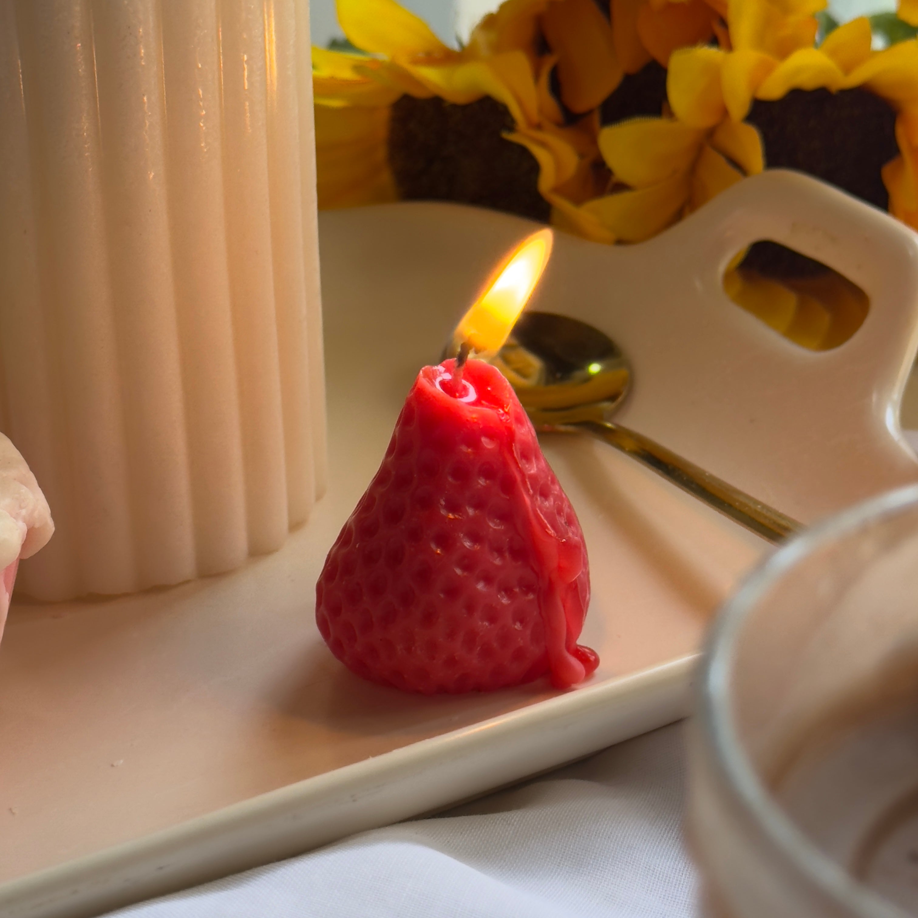 Strawberry candle