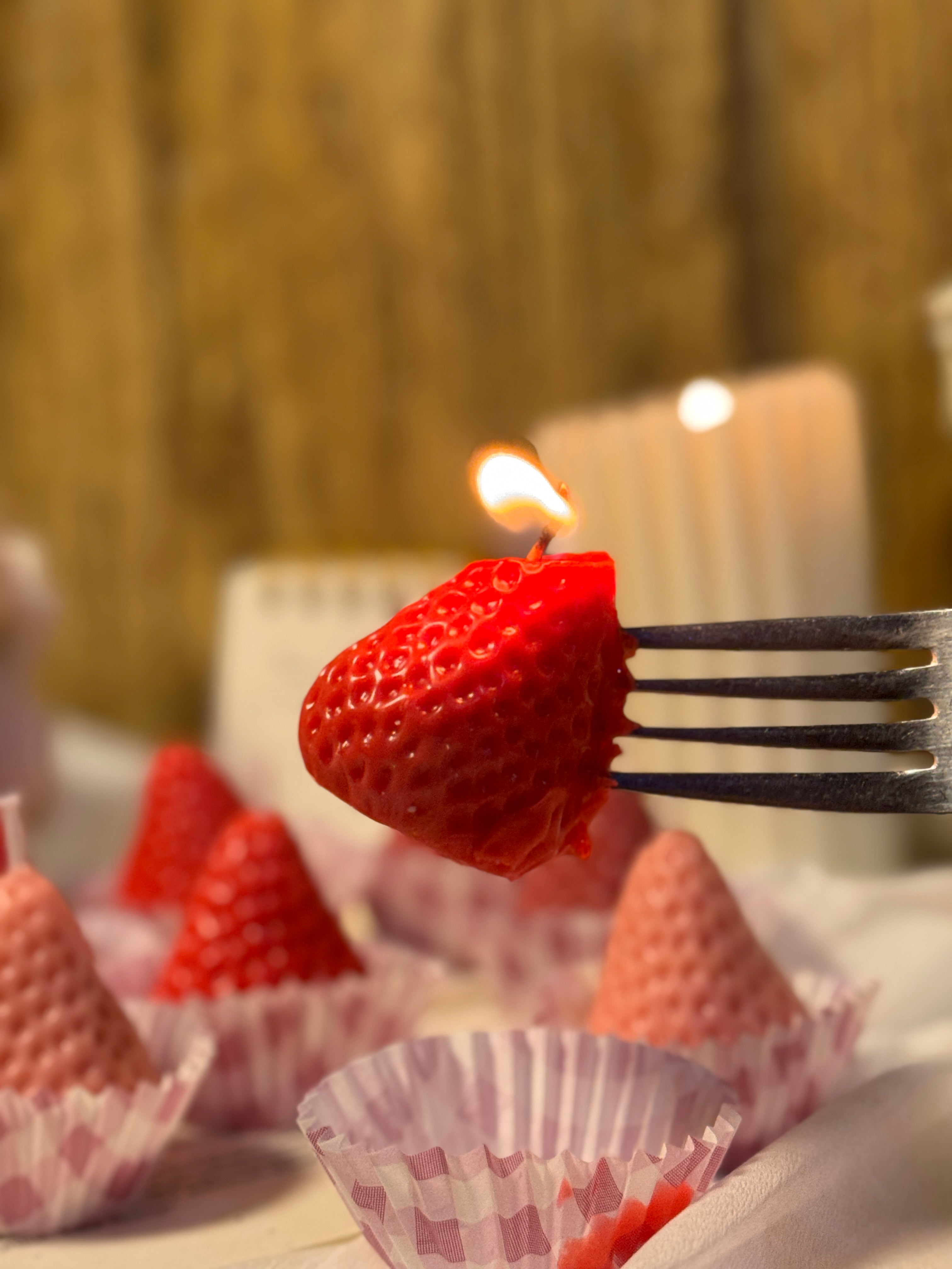 Strawberry candle