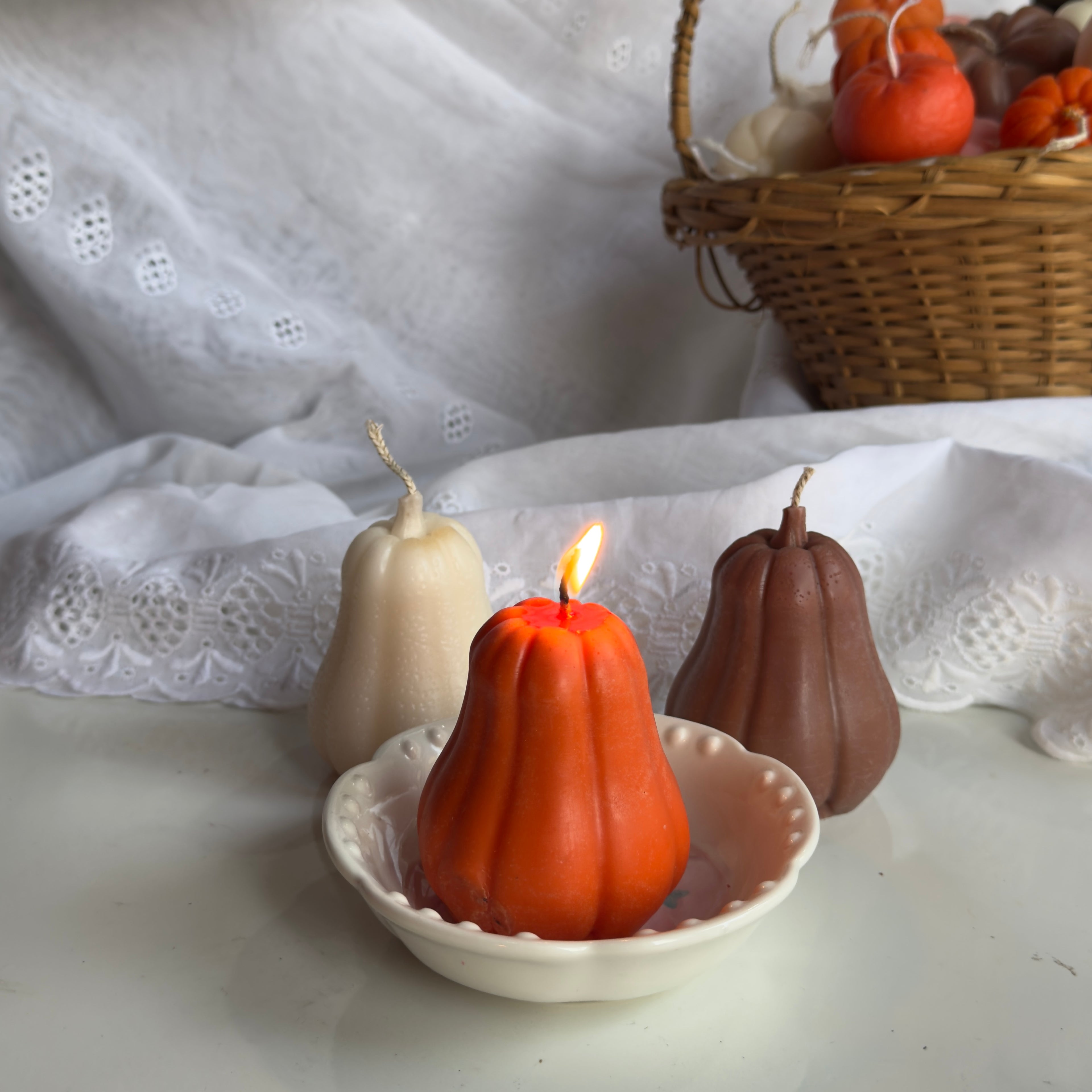 Long Pumpkin Candle