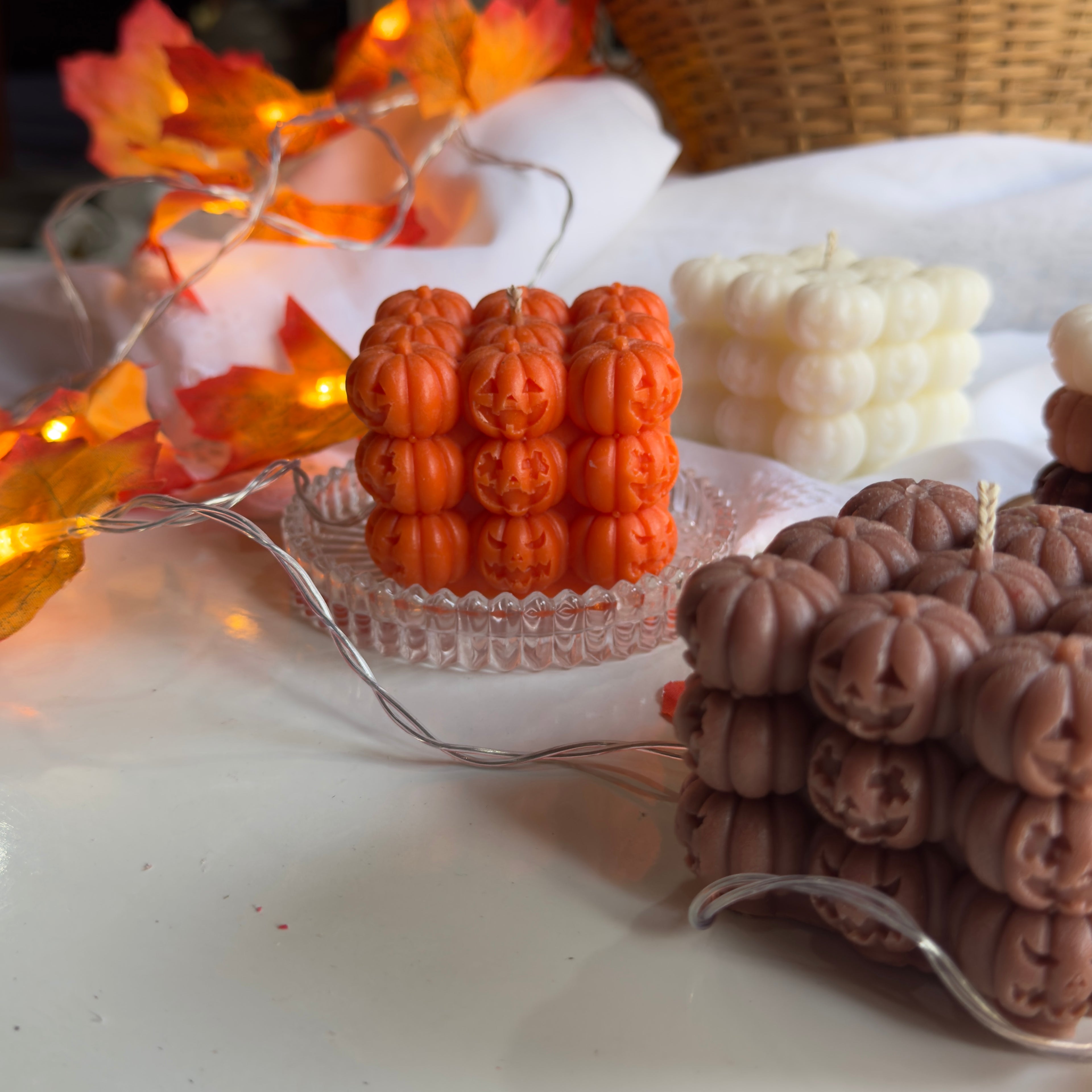 Pumpkin Cube Candle