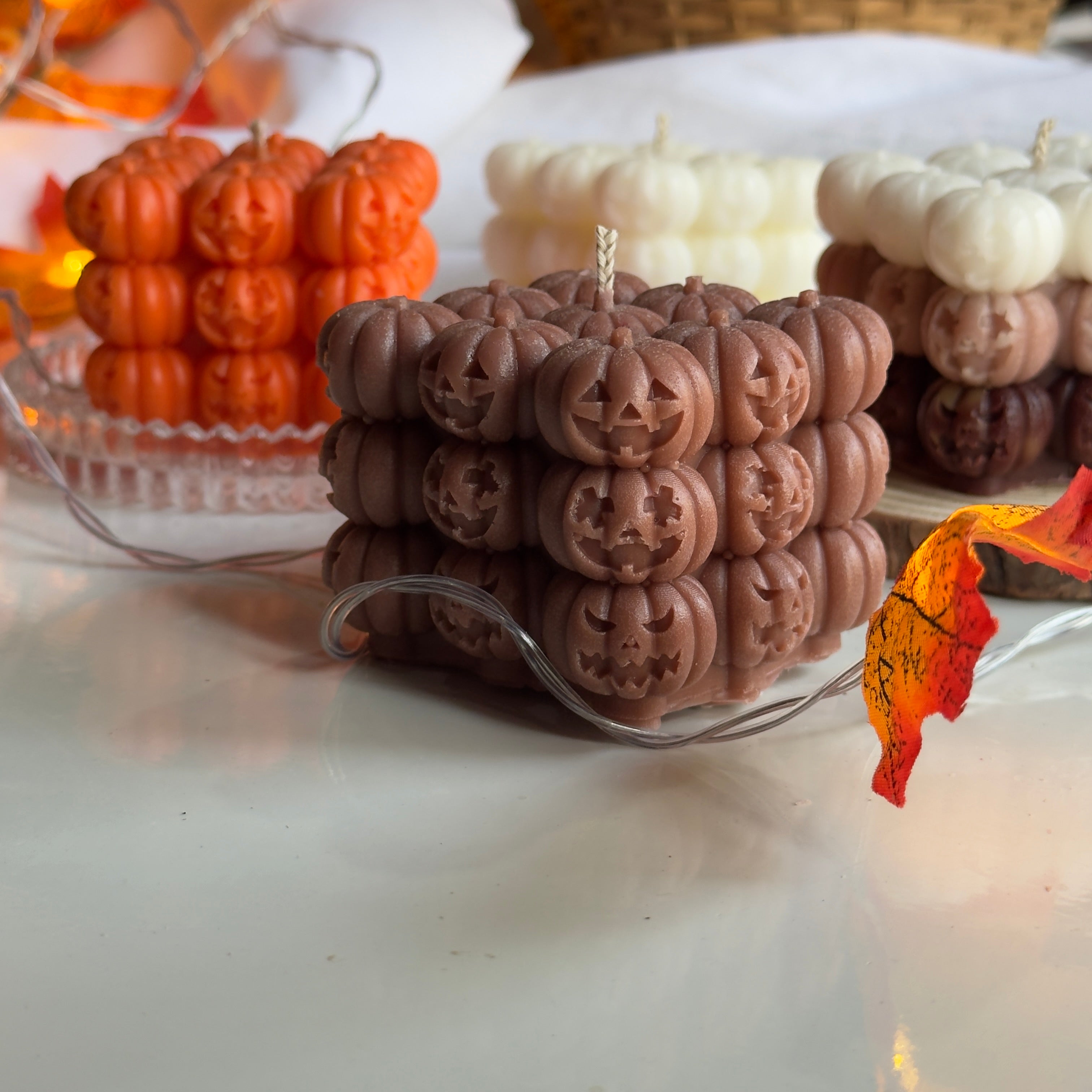 Pumpkin Cube Candle